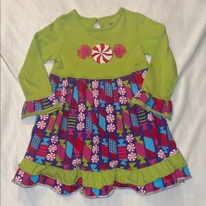 Colorful Kids Dress with Candy Design 2/3T